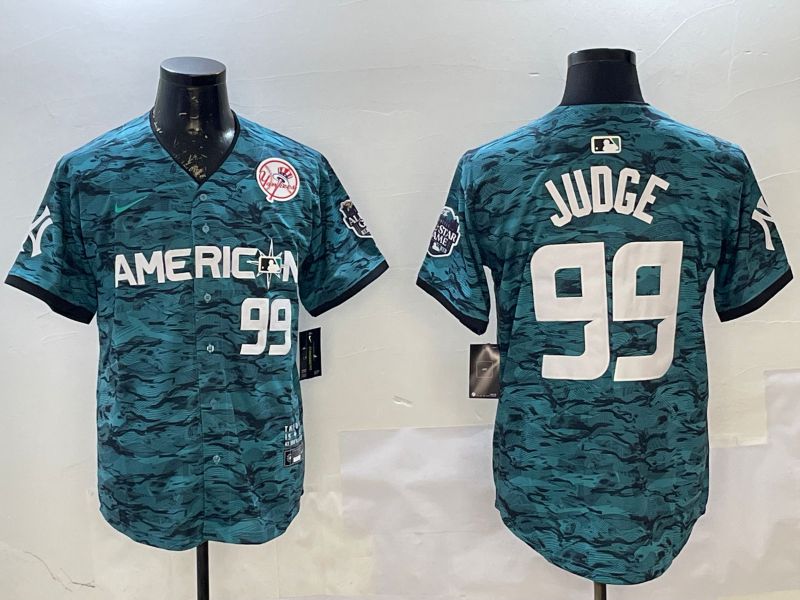 Men New York Yankees 99 Judge Blue All star 2025 Nike MLB Jersey style 2